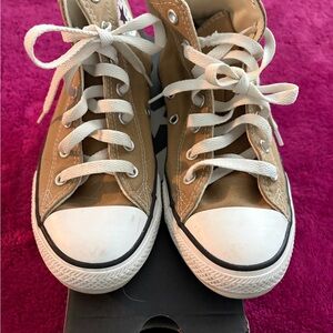 Converse Kids High-Top Sneakers - Brown and White